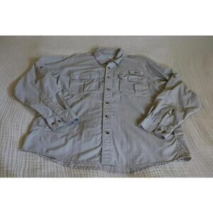 Worldwide Sportsman Shirt Long‎ Sleeve Button Men's L Fishing